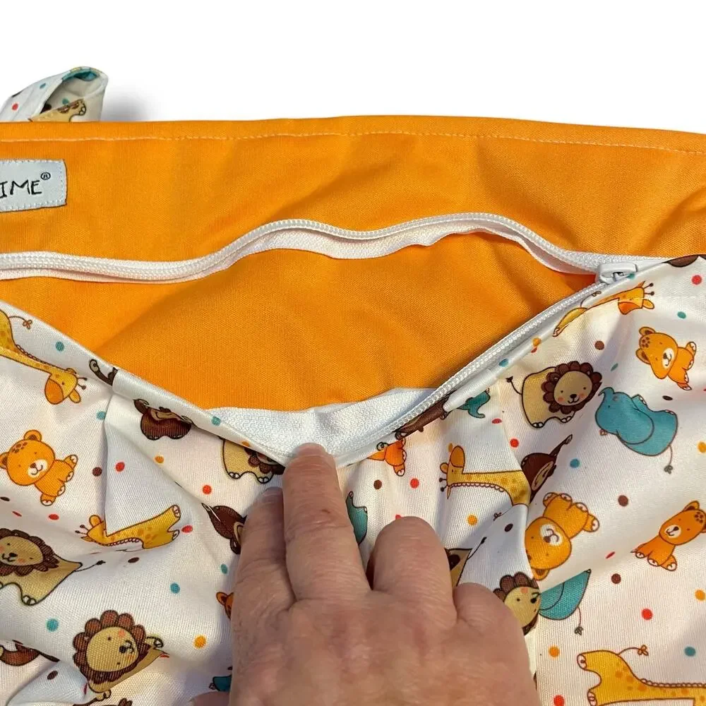 Bontime Wet Bag Double Zip Waterproof Diaper Pouch Expands Swim Laundry Travel